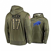 Nike Bills 17 Josh Allen 2019 Salute To Service Stitched Hooded Sweatshirt,baseball caps,new era cap wholesale,wholesale hats